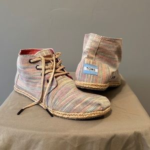 TOMS high top canvas shoes